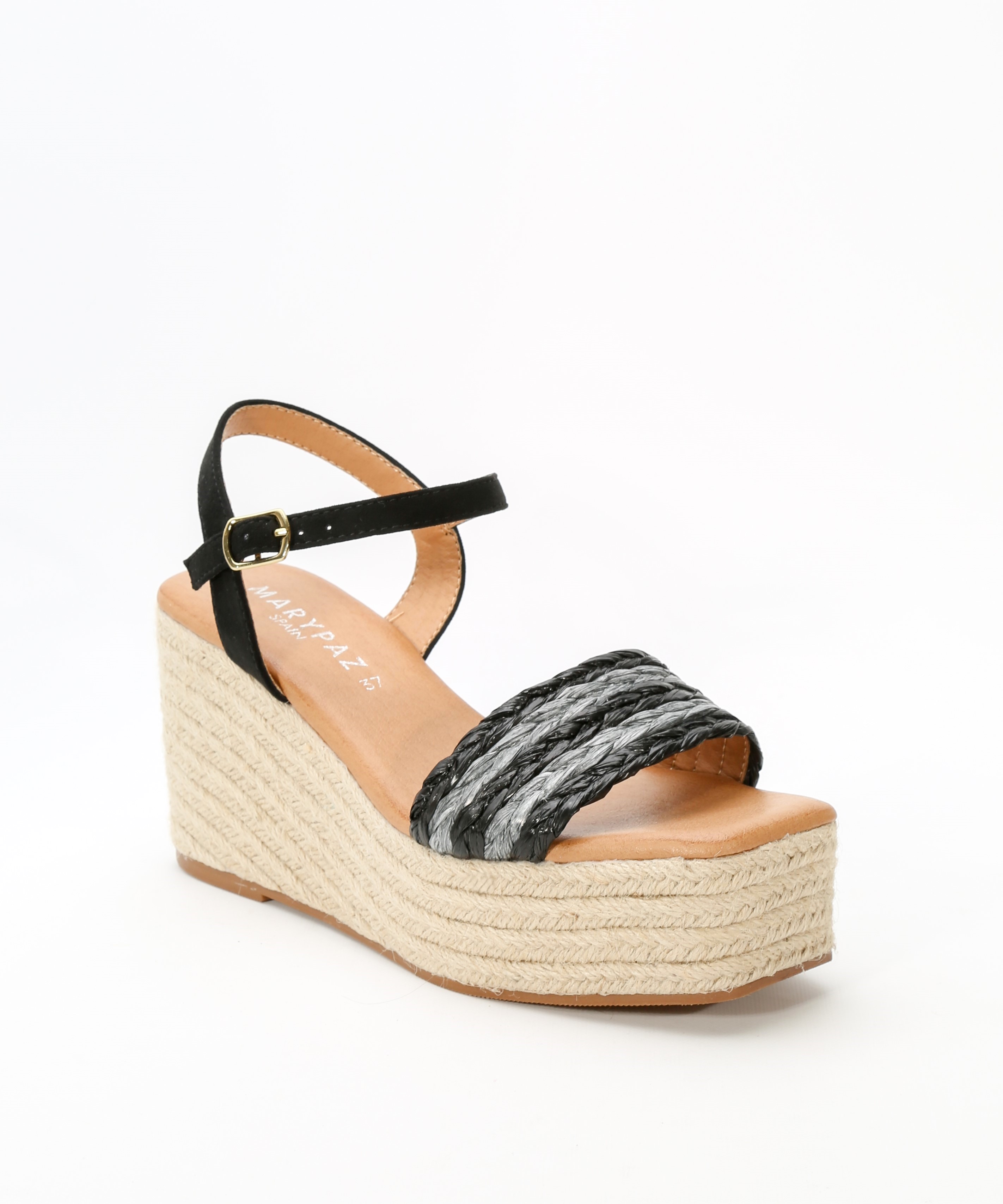 Sandalia esparto tiras trenzadas